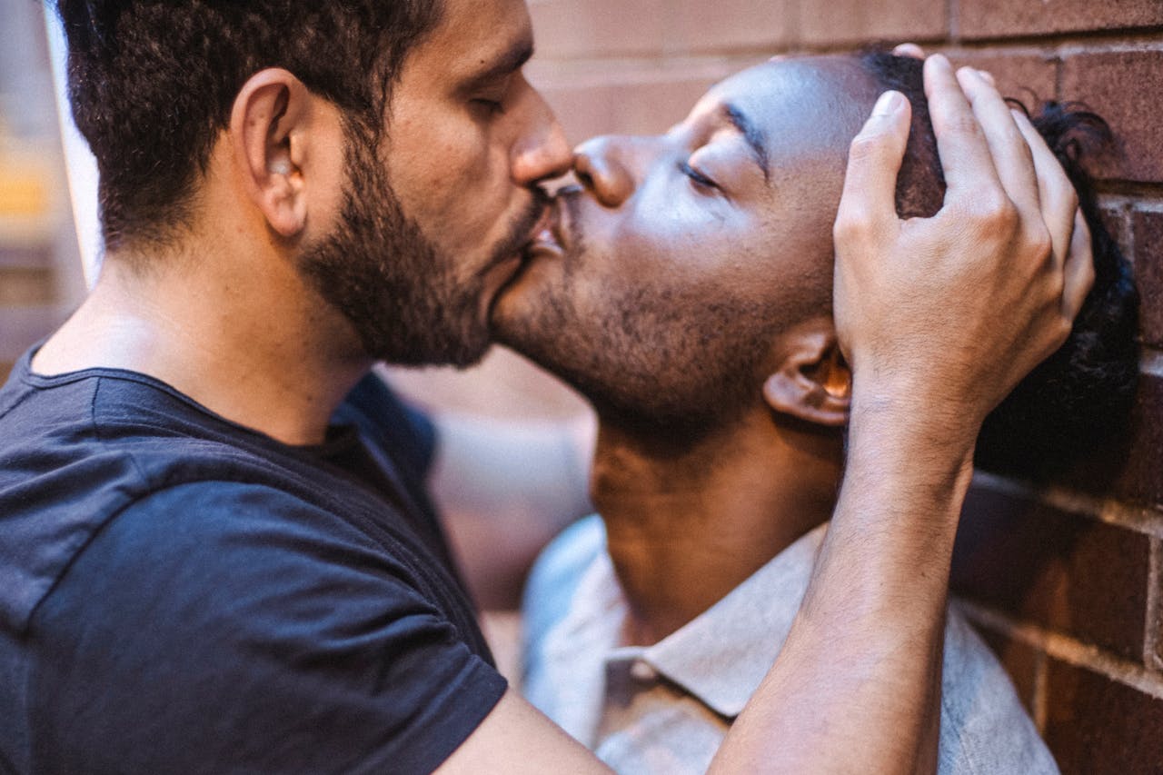 Two Men Kissing